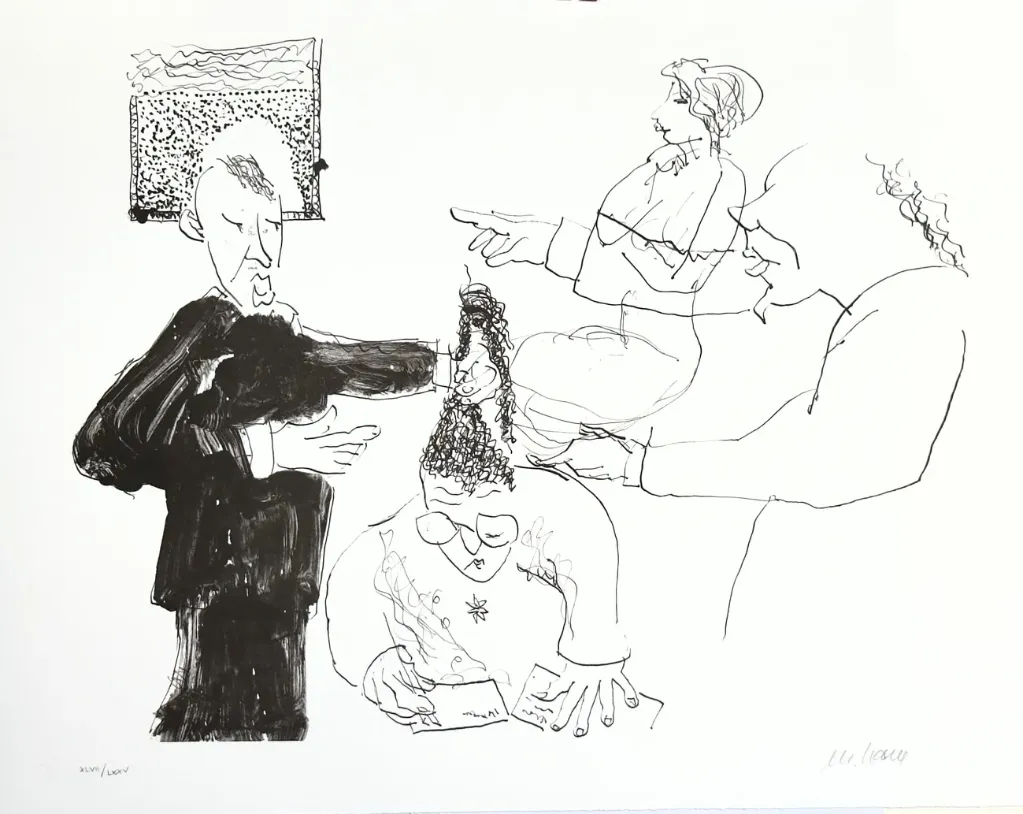 Der Zauberlehrling - (Zyklus "Der Urfaust") - (Lithografie / 2003, num. u. signiertes Blatt, Auflage: 75 Ex.)