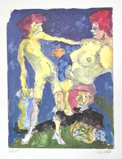The school for scandal - (Farblithographie / num. u. signiertes Blatt, Auflage 200 Ex.)