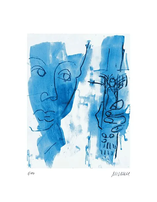 Der Fagottspieler - (Giclée-Print / 2021, num. u. signiertes Blatt, Auflage: 180 Ex.)