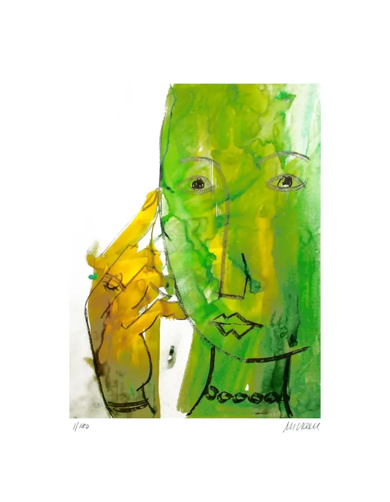 Frau mit Halskette (Giclée-Print / 2022, num. u. signiertes Blatt, Auflage: 180)