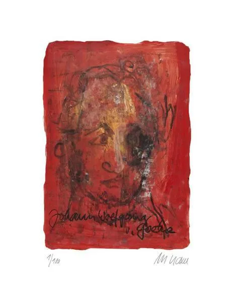 Johann Wolfgang von Goethe - (Farblithographie / 2014, "épreuves d’artiste"-Druck)